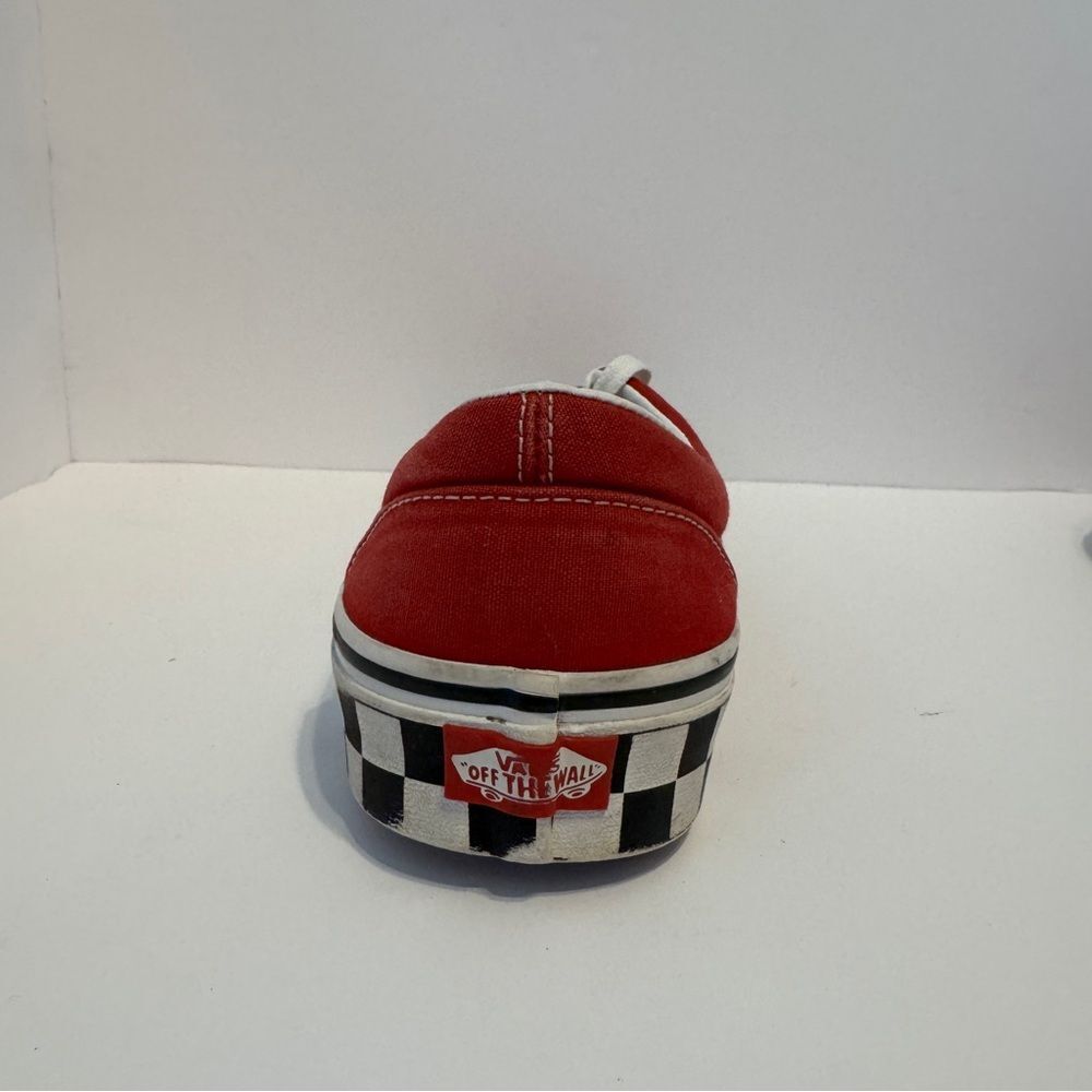 Vans Red Canvas Checkerboard Heel Sneakers Size 10 Men / 11.5 Women - Picture 13 of 16